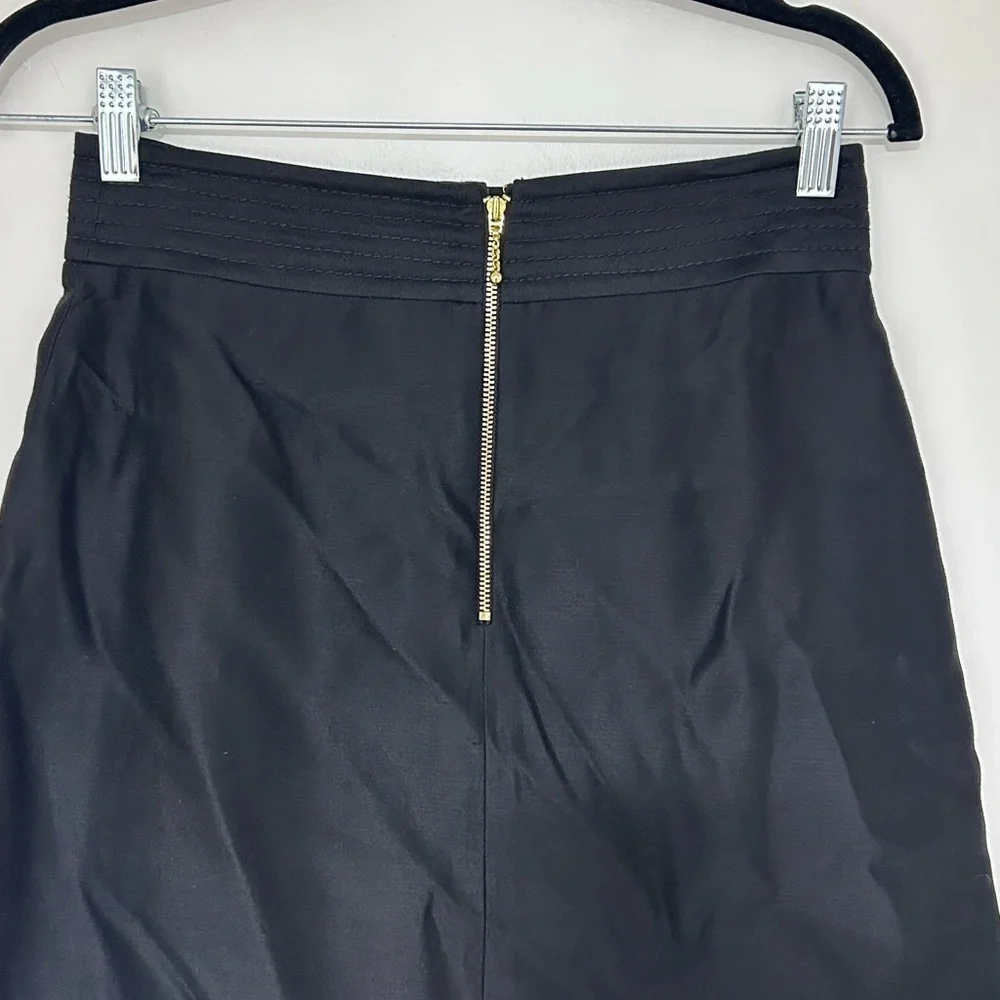 Kate Spade Silk Blend Black Bow Mini Skirt Size 2